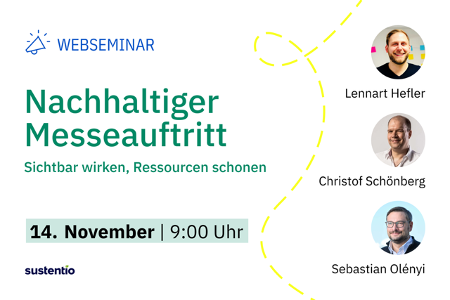 Webinar: Nachhaltiger Messeauftritt – sichtbar wirken, Ressourcen schonen